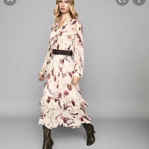 Reiss floral midi dress